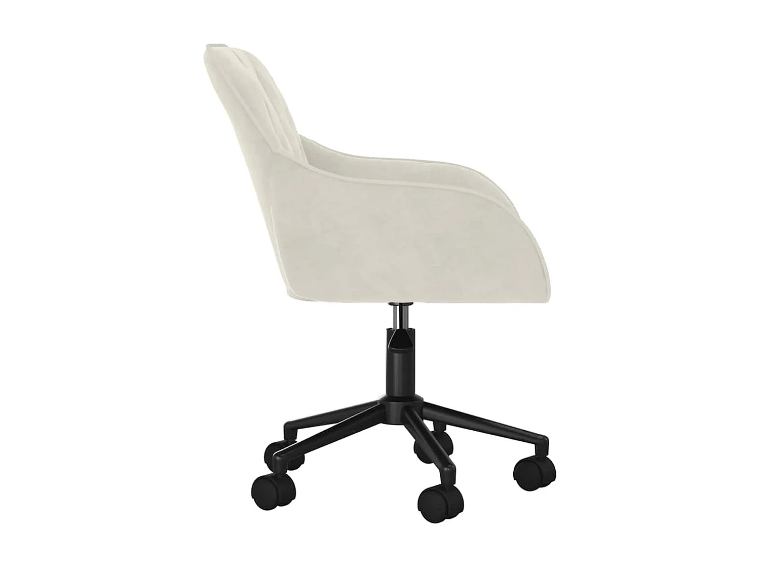 Bürostuhl Drehbar Creme Samt