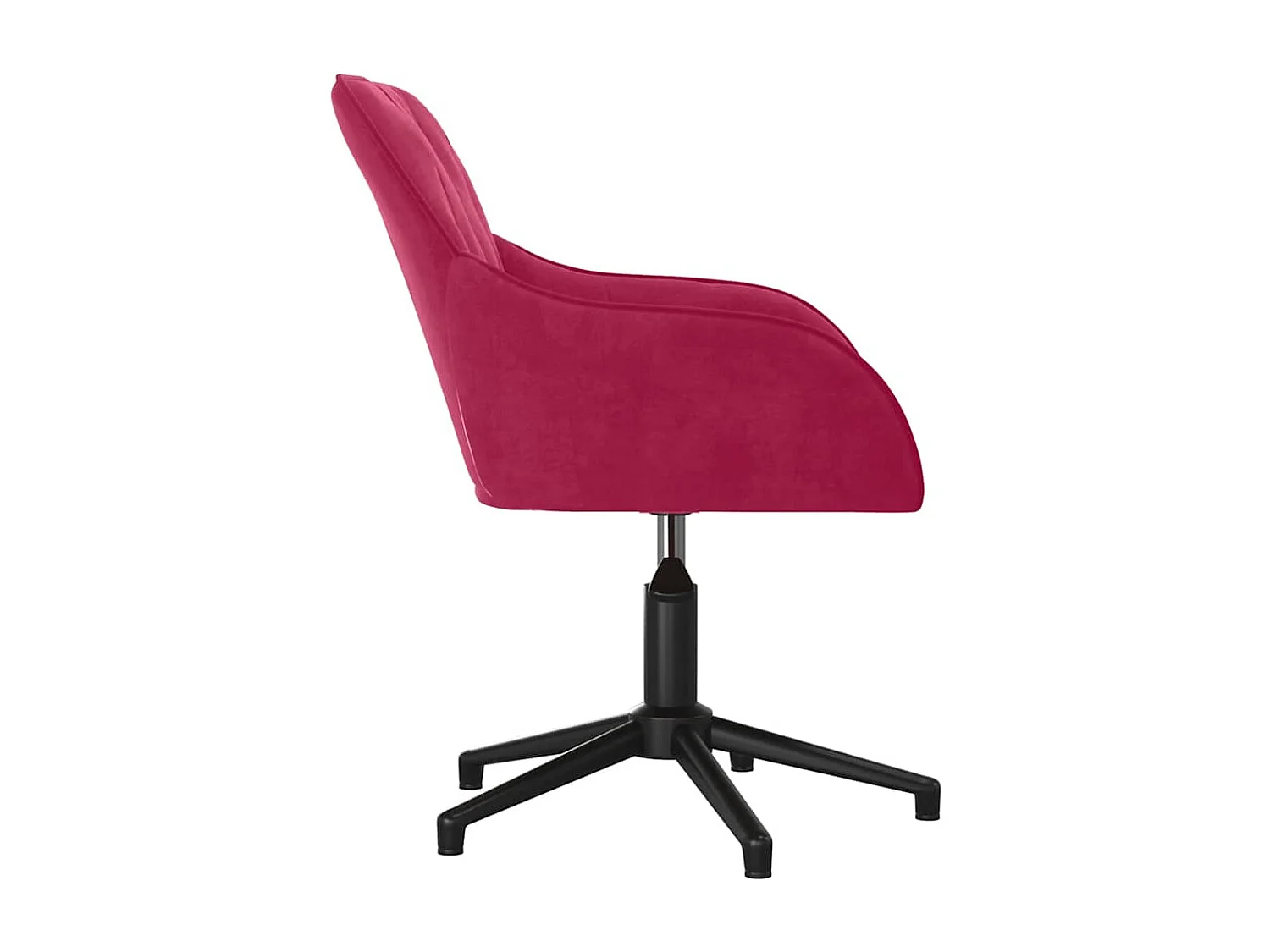 Chaise pivotante de bureau Rouge bordeaux Velours