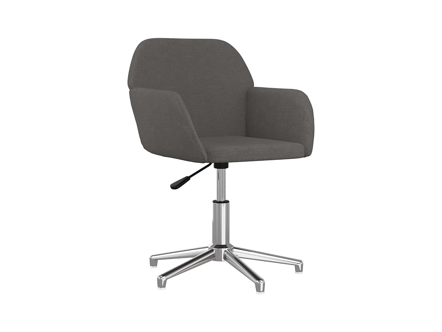 Chaise pivotante de bureau Gris foncé Tissu