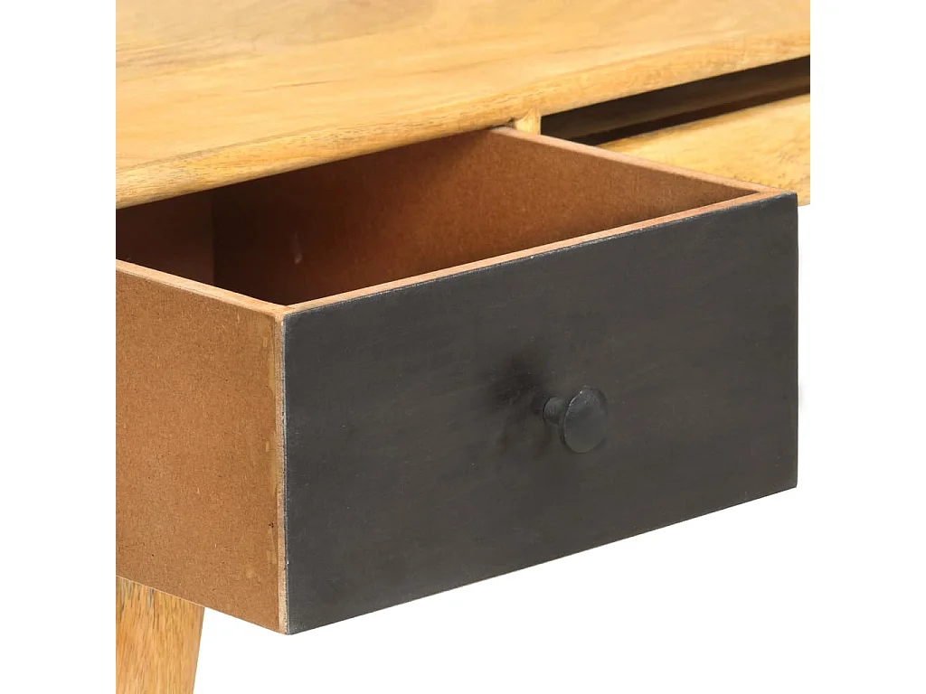 Schreibtisch mit Schubladen 130 x 50 x 80 cm Massivholz Mango