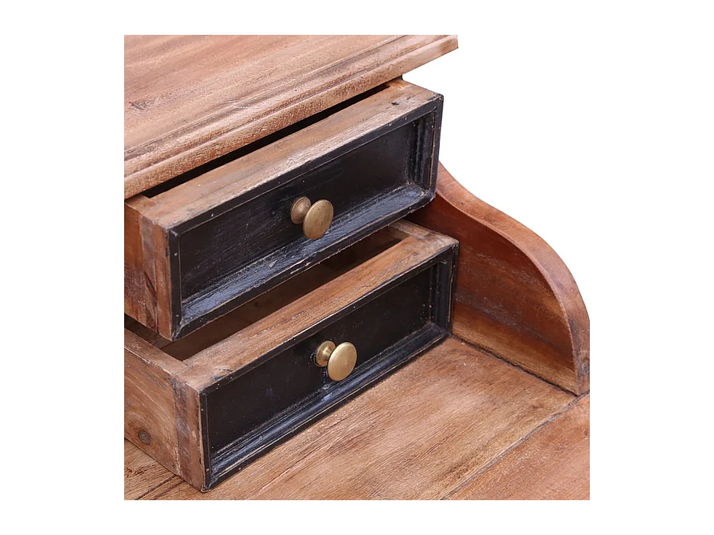 Bureau d'écriture et tiroirs 90x50x101 cm bois massif d'acajou