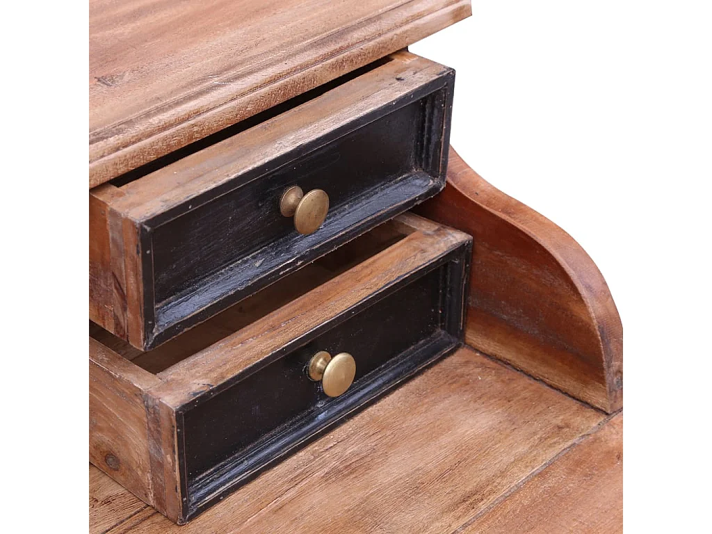 Escritorio con cajones madera maciza de caoba 90x50x101 cm