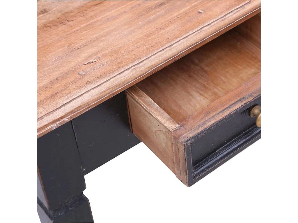 Escritorio con cajones madera maciza de caoba 90x50x101 cm