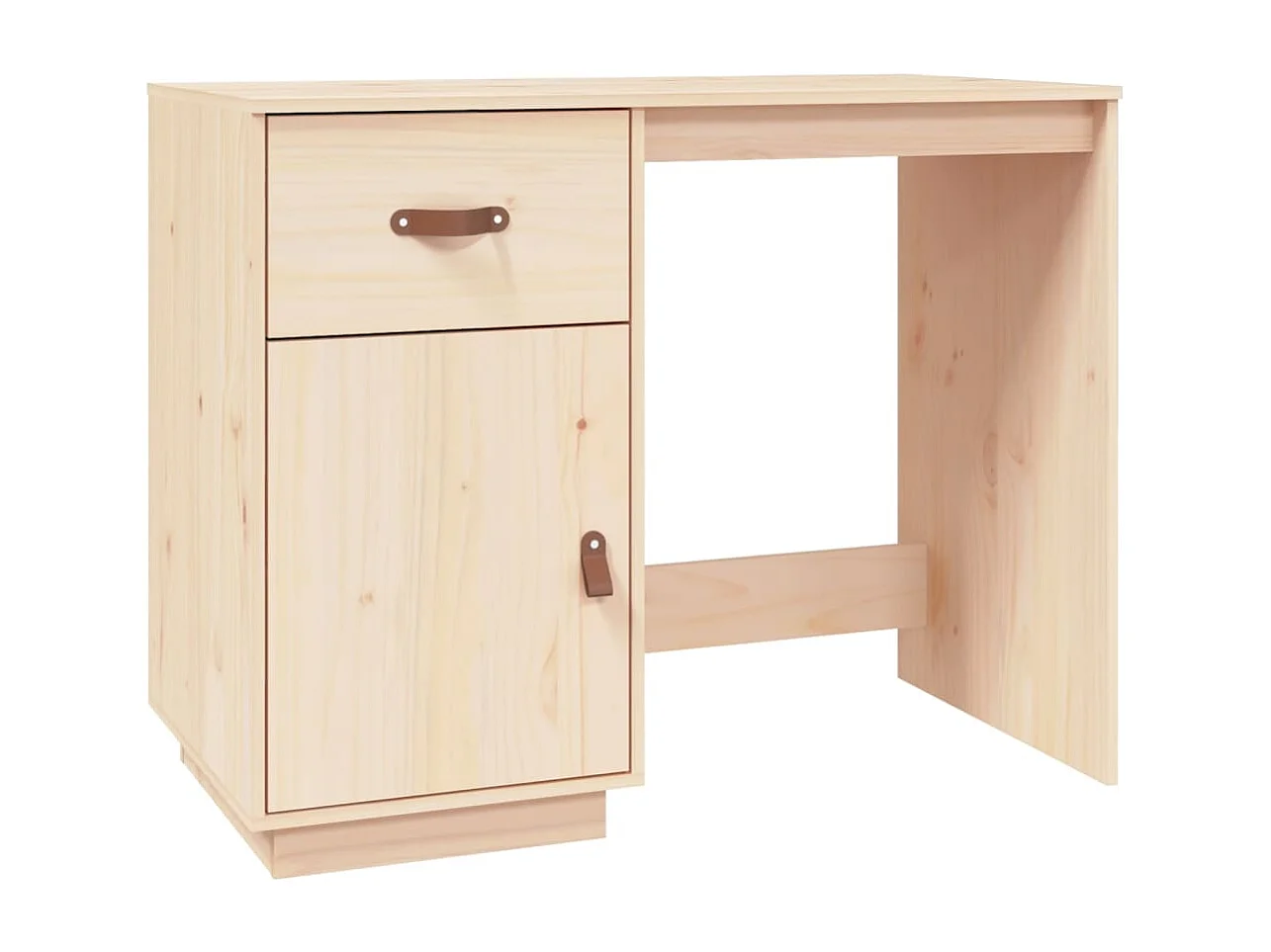 Bureau avec armoires 135x50x75 cm Bois massif de pin