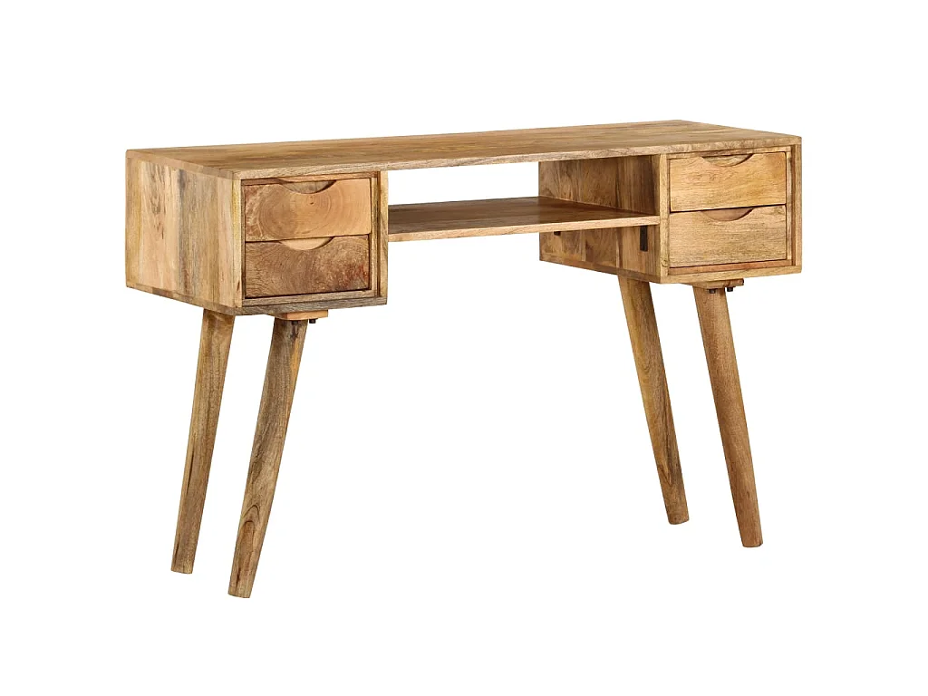 Escritorio de madera maciza de mango 115x47x76 cm
