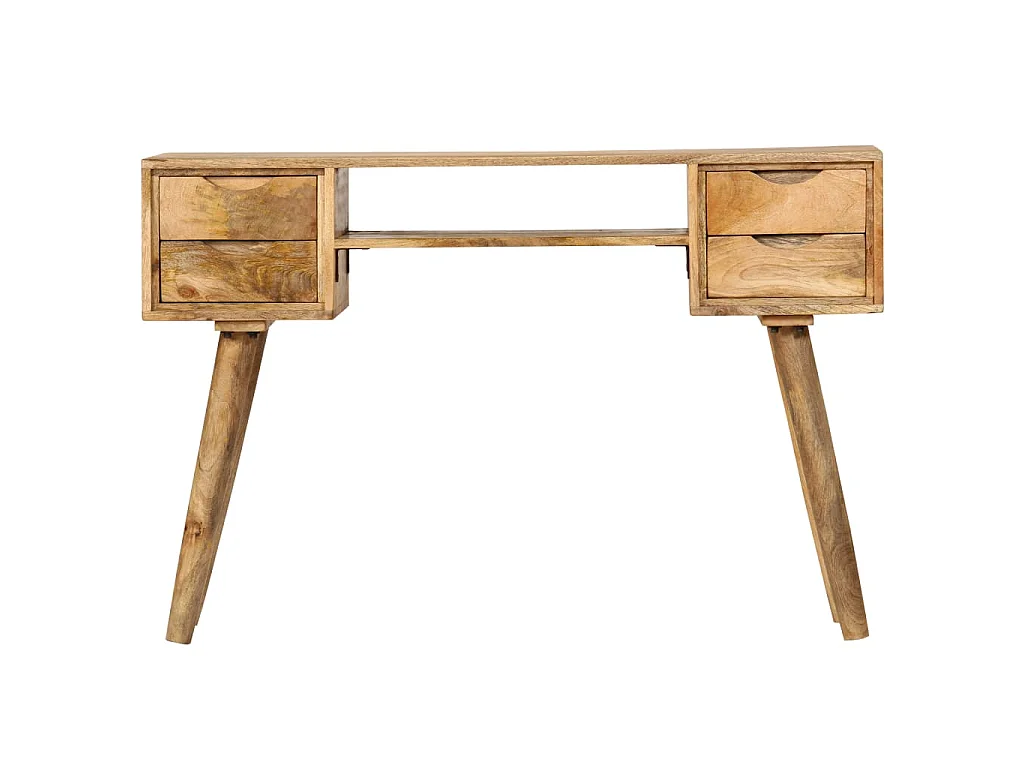 Escritorio de madera maciza de mango 115x47x76 cm