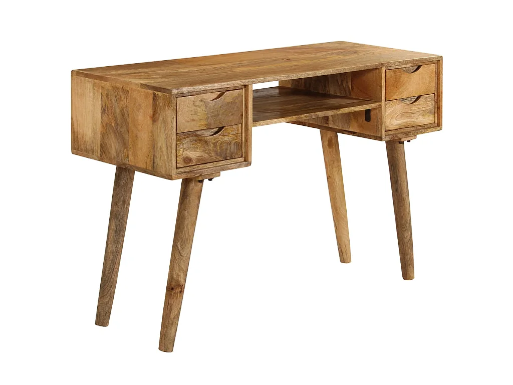 Escritorio de madera maciza de mango 115x47x76 cm
