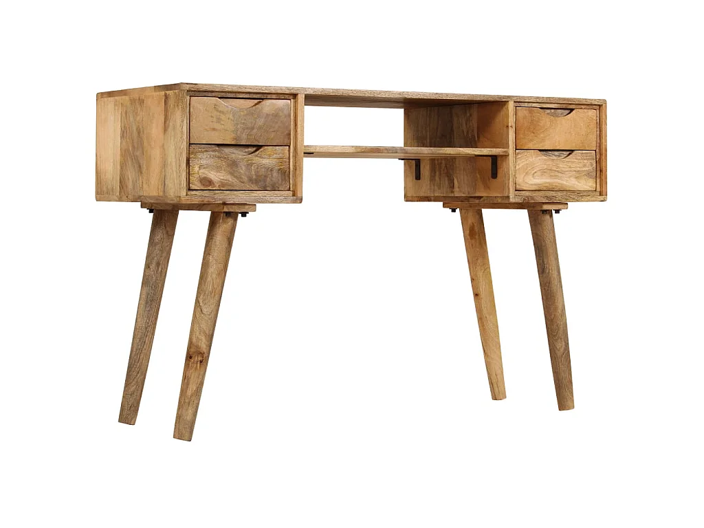 Escritorio de madera maciza de mango 115x47x76 cm