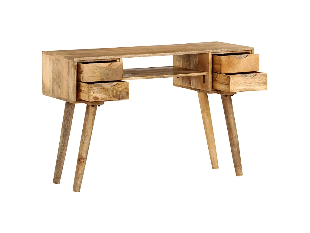 Escritorio de madera maciza de mango 115x47x76 cm
