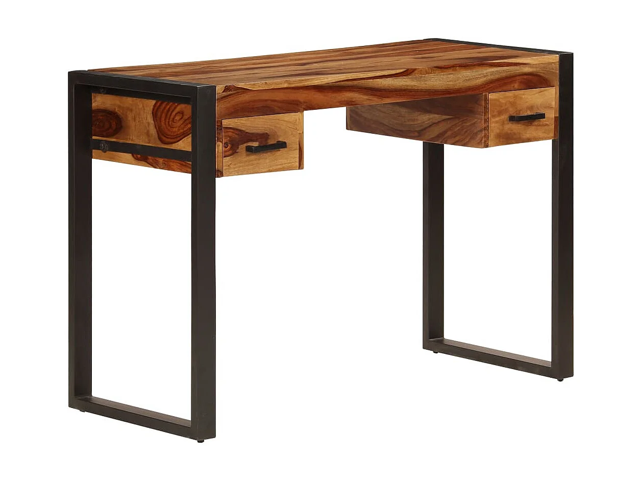Schreibtisch mit 2 Schubladen 110x50x77 cm Massivholz