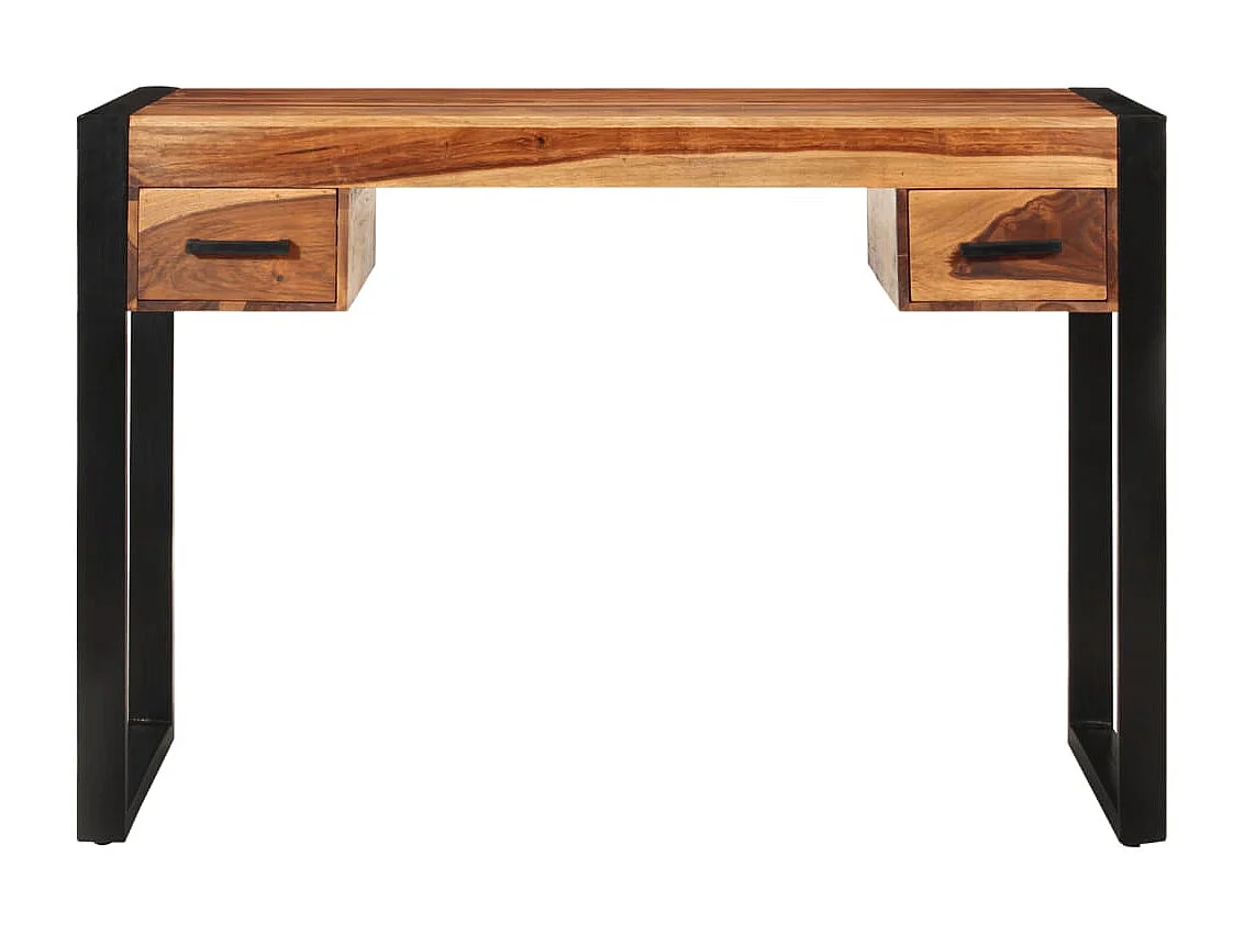 Schreibtisch mit 2 Schubladen 110x50x77 cm Massivholz