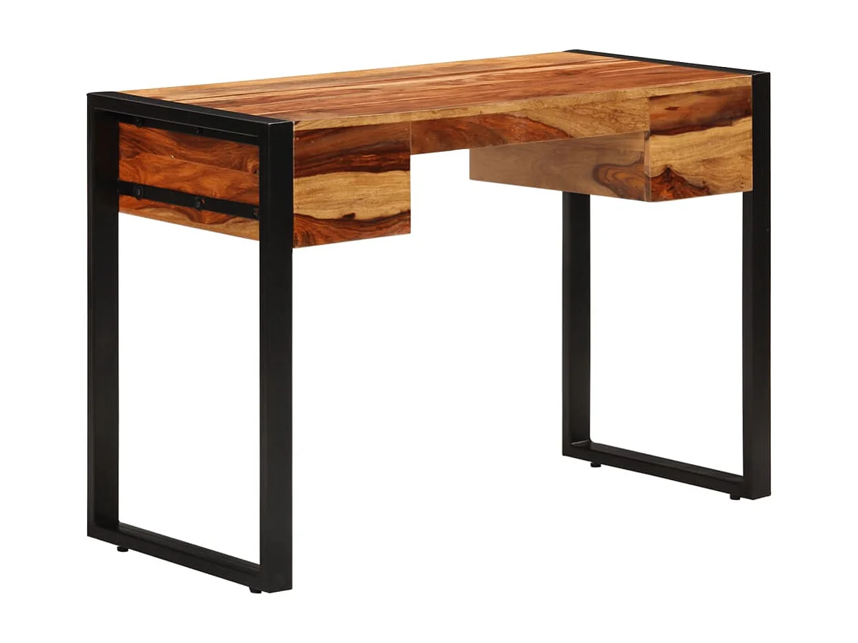 Schreibtisch mit 2 Schubladen 110x50x77 cm Massivholz