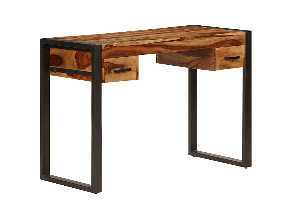 Bureau avec 2 tiroirs 110x50x77 cm Bois solide de Sesham