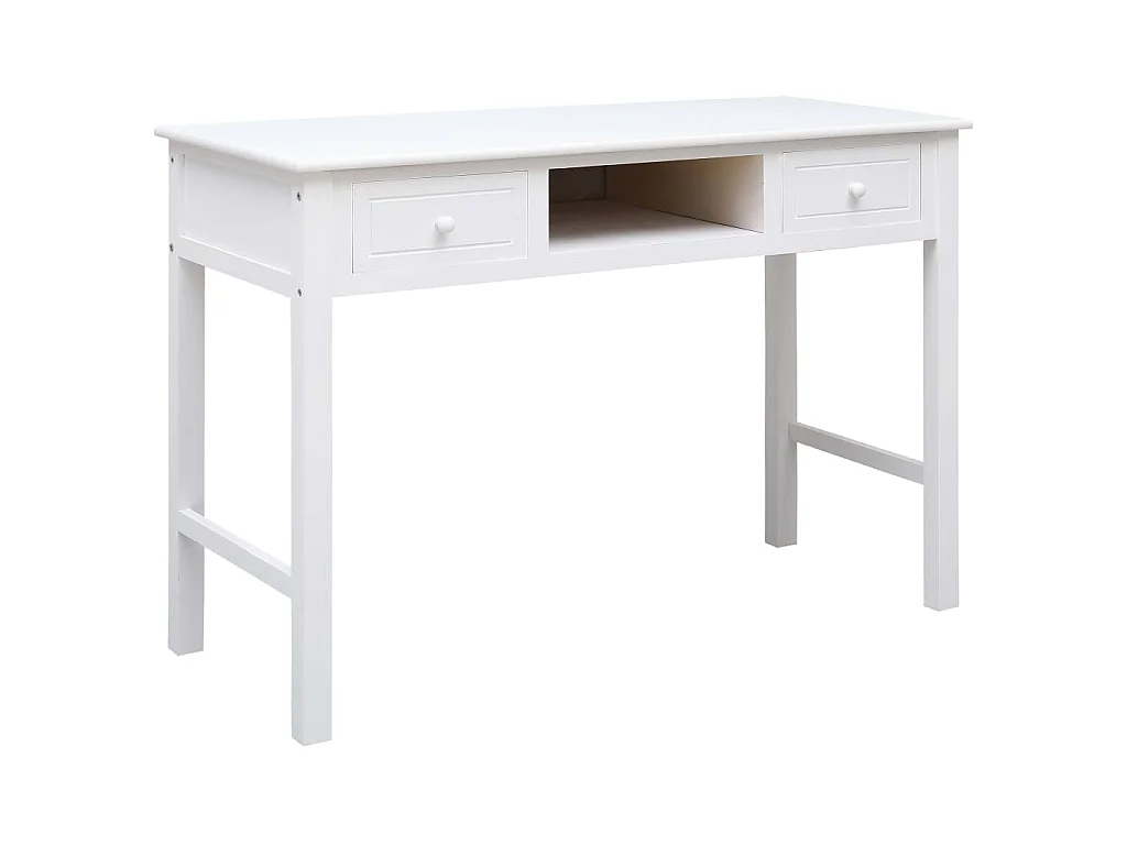 Scrivania Bianca 110x45x76 cm in Legno