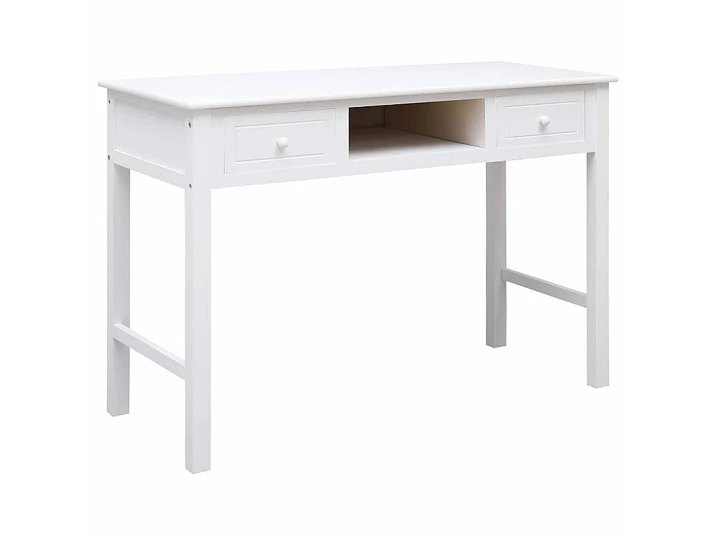 Schrijftafel 110x45x76 cm hout wit