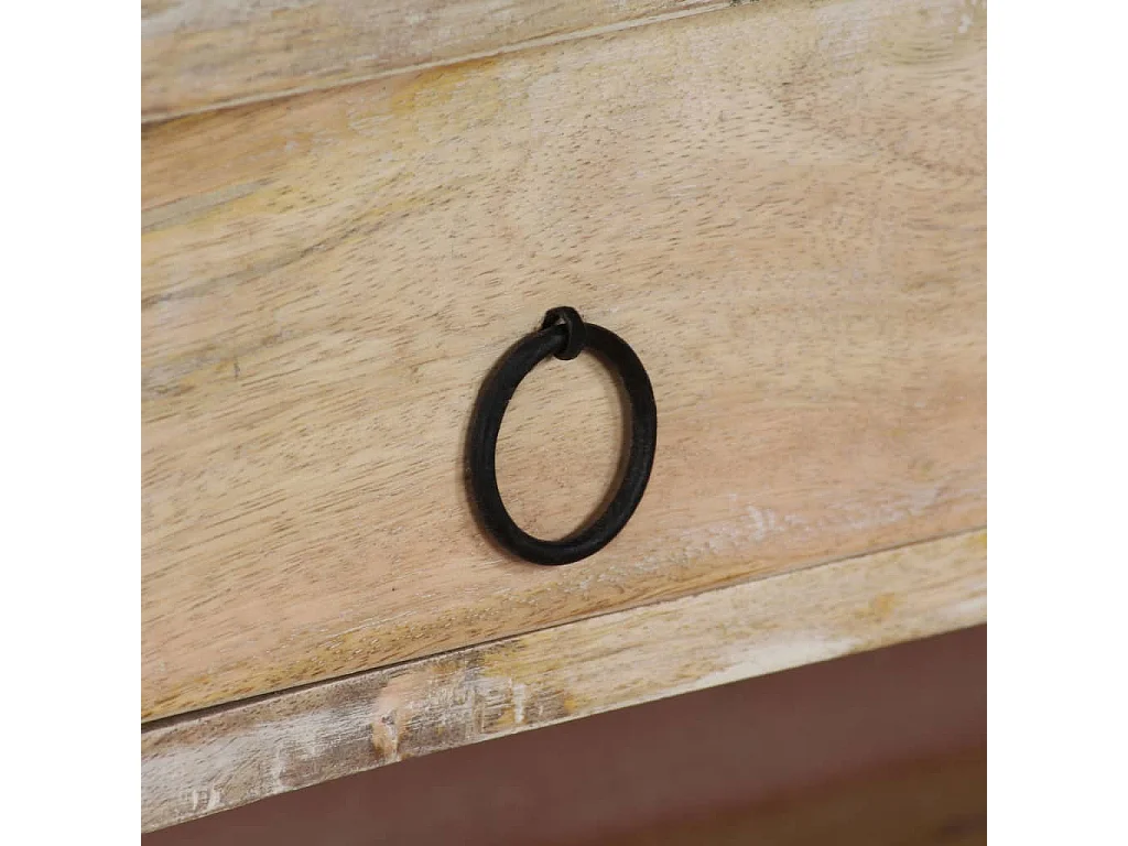 Schreibtisch Mangoholz Massiv und Stahl 110 x 50 x 96 cm