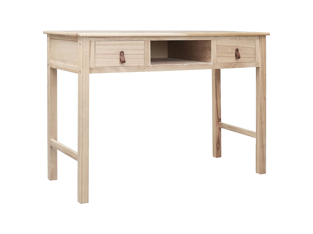 Escritorio de madera color natural 110x45x76 cm