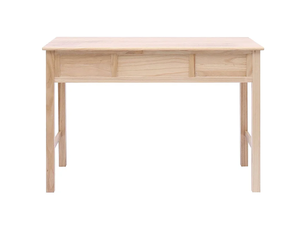 Escritorio de madera color natural 110x45x76 cm