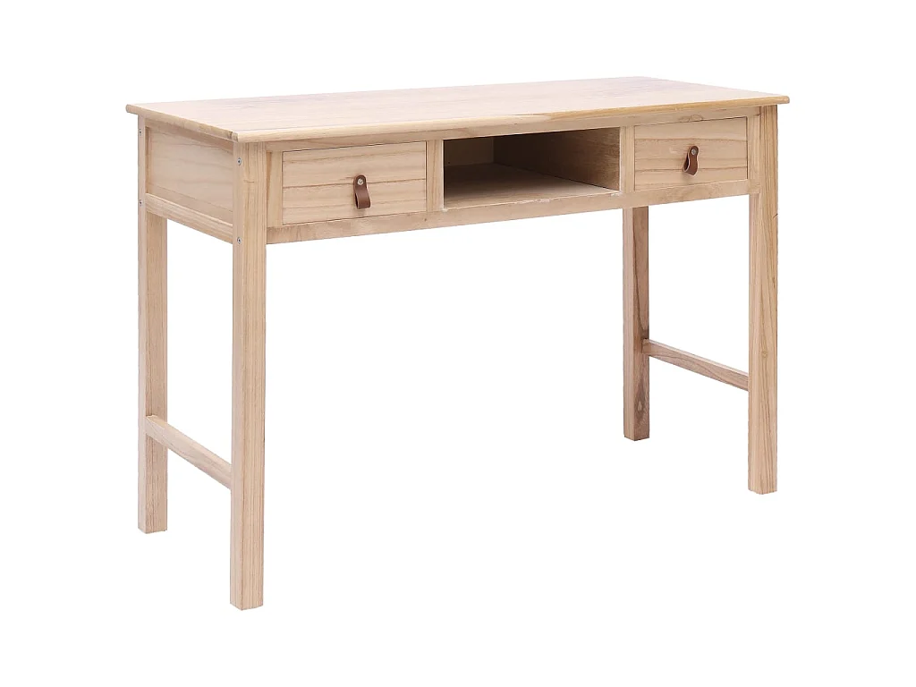 Escritorio de madera color natural 110x45x76 cm