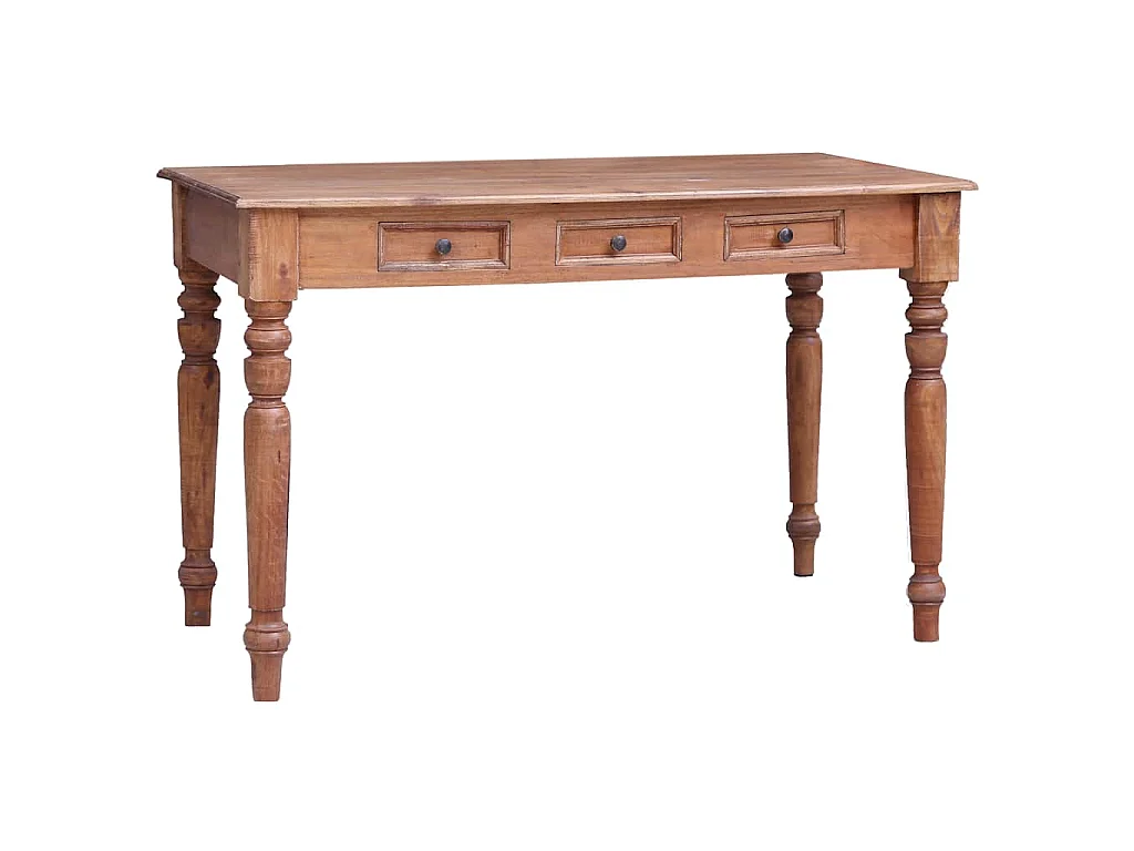Secretária com gavetas 117x57x75 cm madeira de mogno maciça