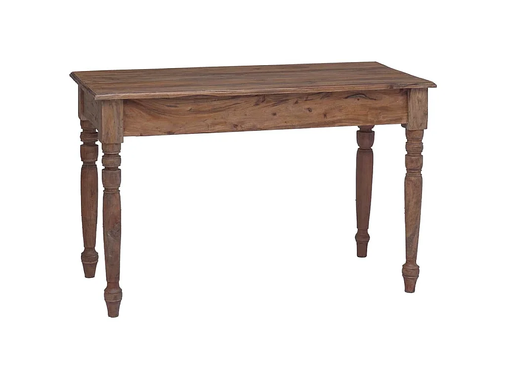 Bureau avec tiroirs 117x57x75 cm bois d'acajou massif