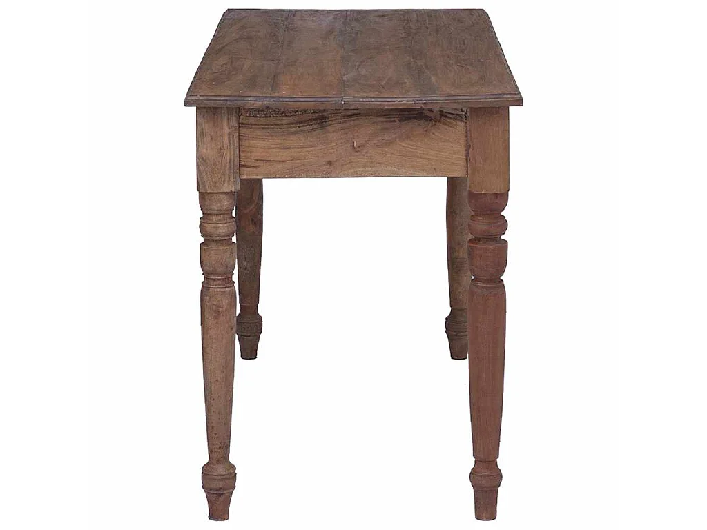 Bureau avec tiroirs 117x57x75 cm bois d'acajou massif