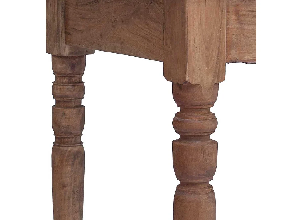 Bureau avec tiroirs 117x57x75 cm bois d'acajou massif