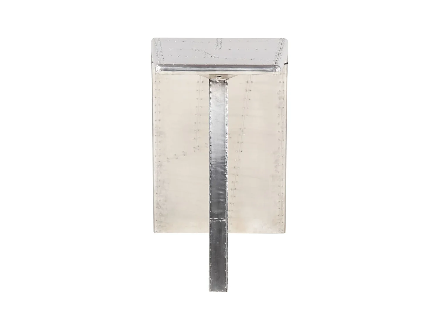 Schreibtisch Flugzeugflügel-Optik Silbern 112x50x76 cm Metall