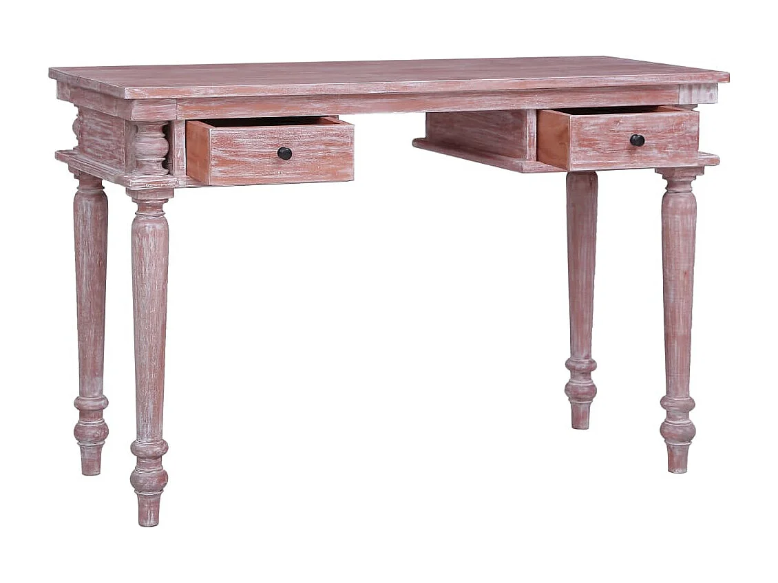 Secretária 115x50x78 cm madeira de mogno maciça