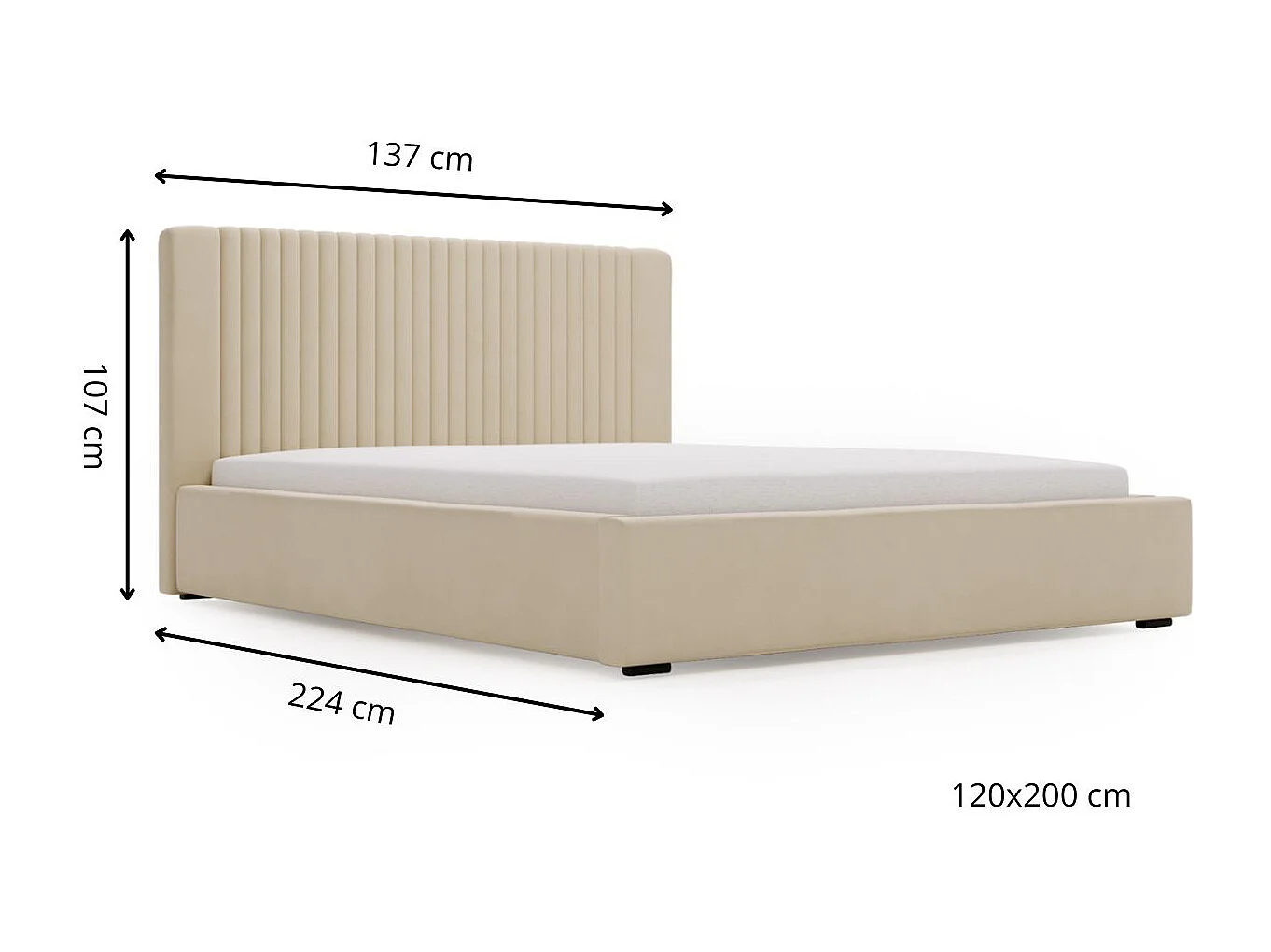Gestoffeerd bed Malmo 120x200 bruin - opbergruimte voor bed Malmodengoed, houten lattenbodem, doorgestikt hoofdbord en bedframe