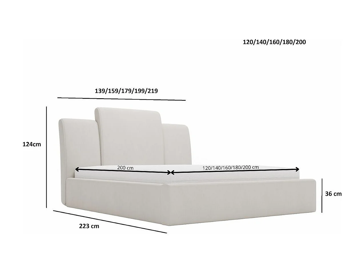 Polsterbett mit Bettkasten - 120 x 200 - Samtstoff - Braun - Bett mit Lattenrost - MIDAS