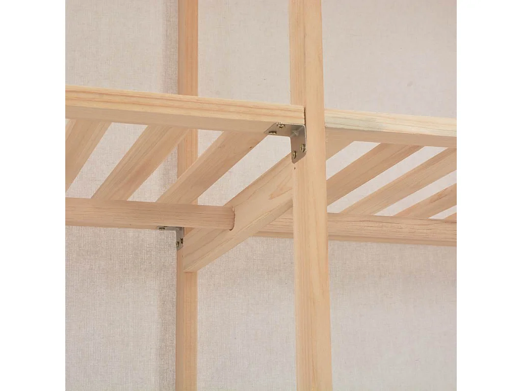 Garde-robe Blanc 200 x 40 x 170 cm Tissu