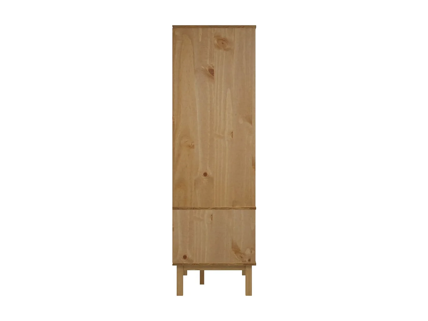 Kledingkast OTTA 76,5x53x172 cm grenenhout bruin en grijs