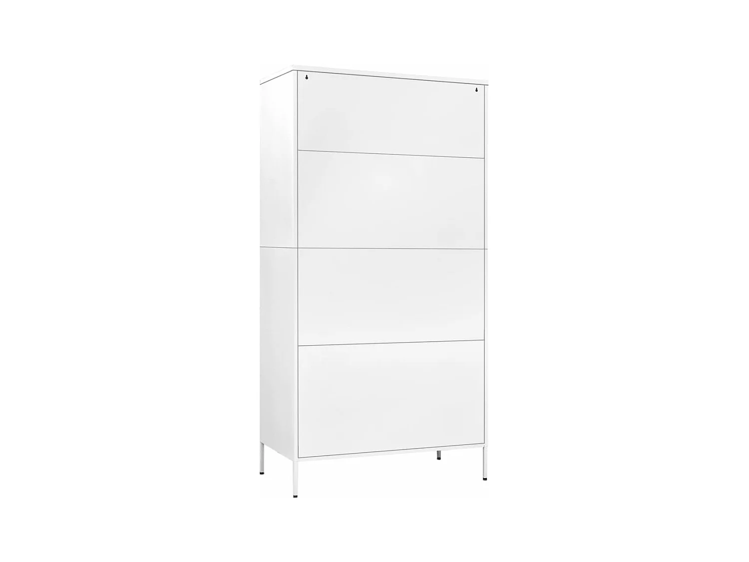 Kledingkast 90x50x180 cm staal wit