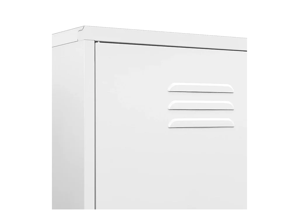 Kledingkast 90x50x180 cm staal wit