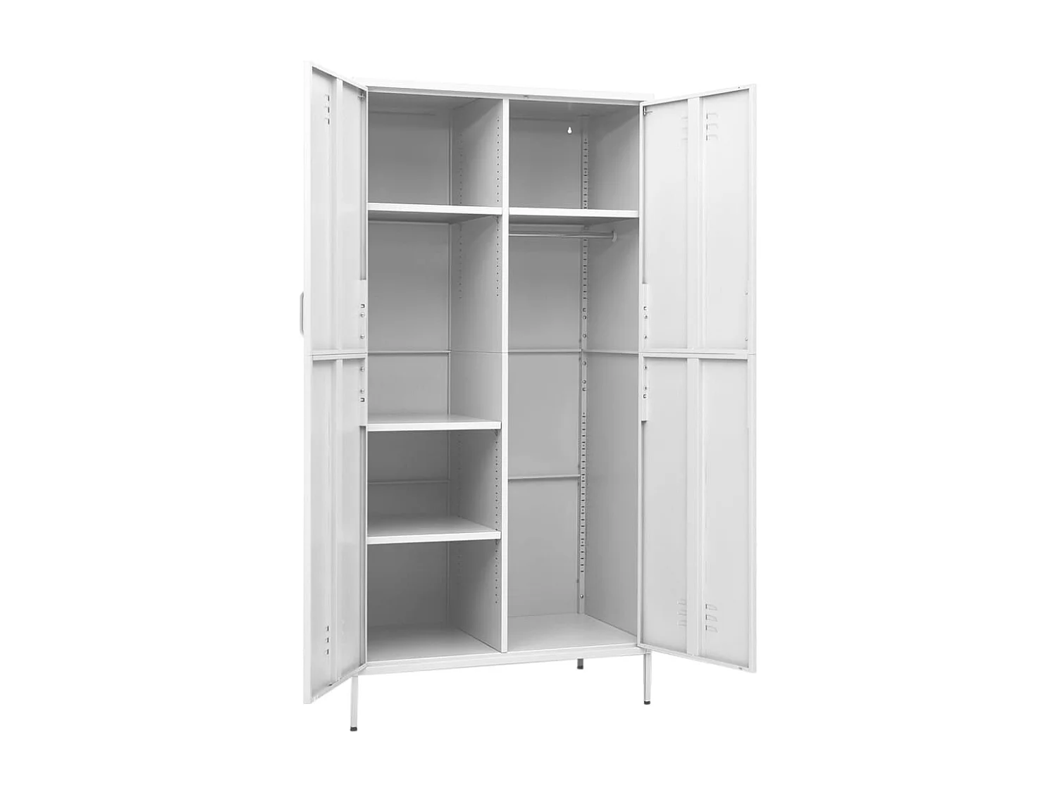 Garde-robe Blanc 90x50x180 cm Acier