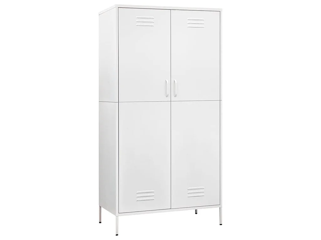 Garde-robe Blanc 90x50x180 cm Acier