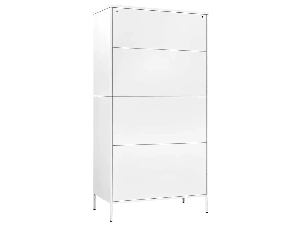 Kleiderschrank Weiß 90x50x180 cm Stahl