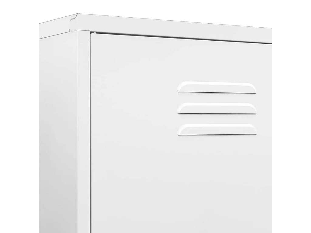 Kleiderschrank Weiß 90x50x180 cm Stahl