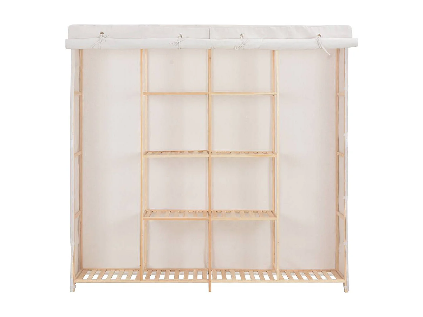 Garde-robe Blanc 173x40x170 cm Tissu