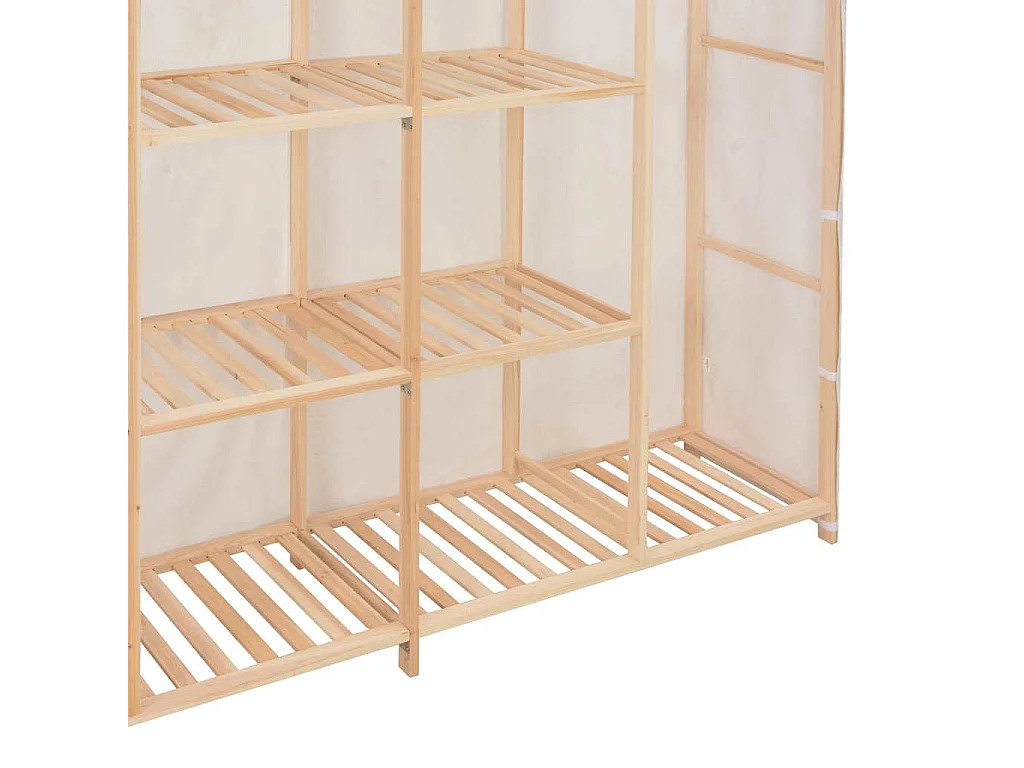 Garde-robe Blanc 173x40x170 cm Tissu