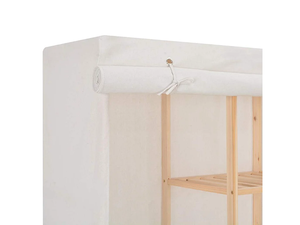Garde-robe Blanc 173x40x170 cm Tissu