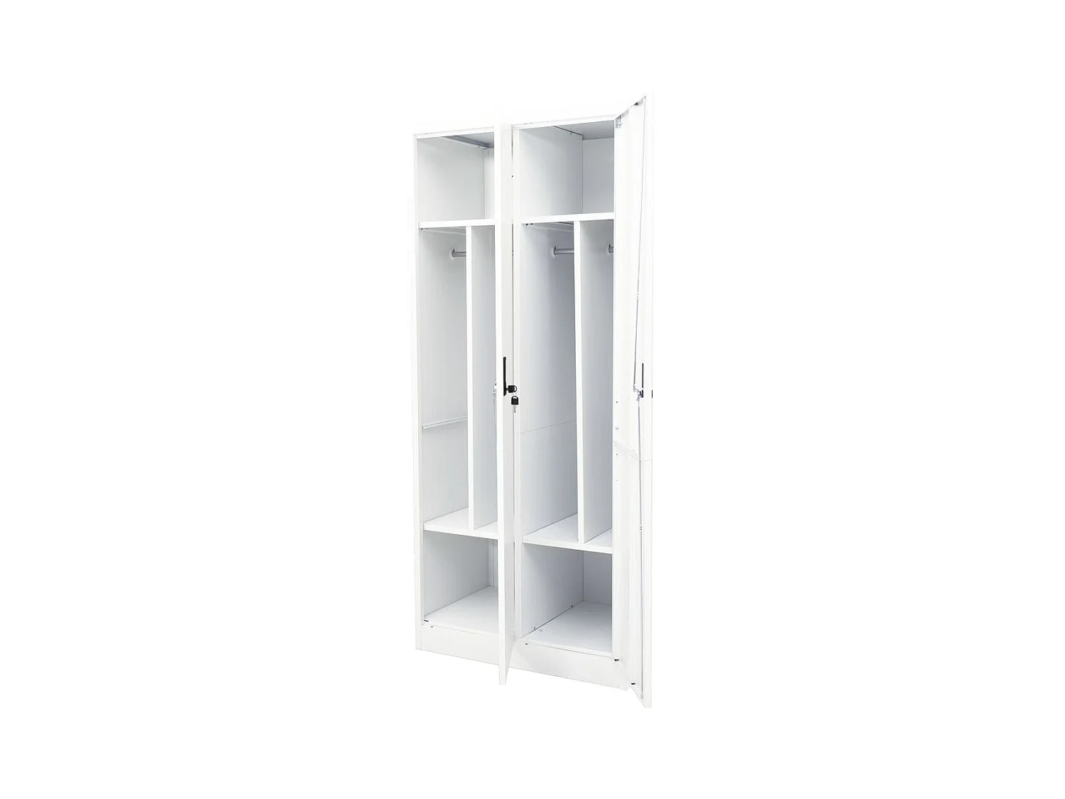 Kledingkast 80x50x180 cm staal wit