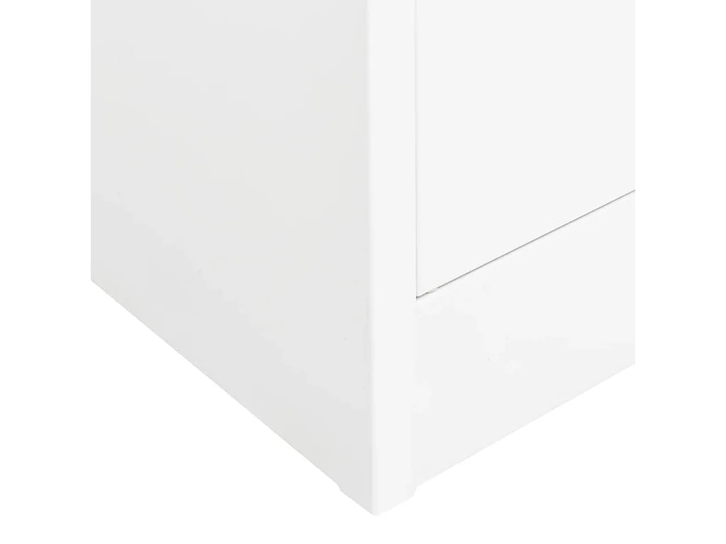 Kledingkast 80x50x180 cm staal wit