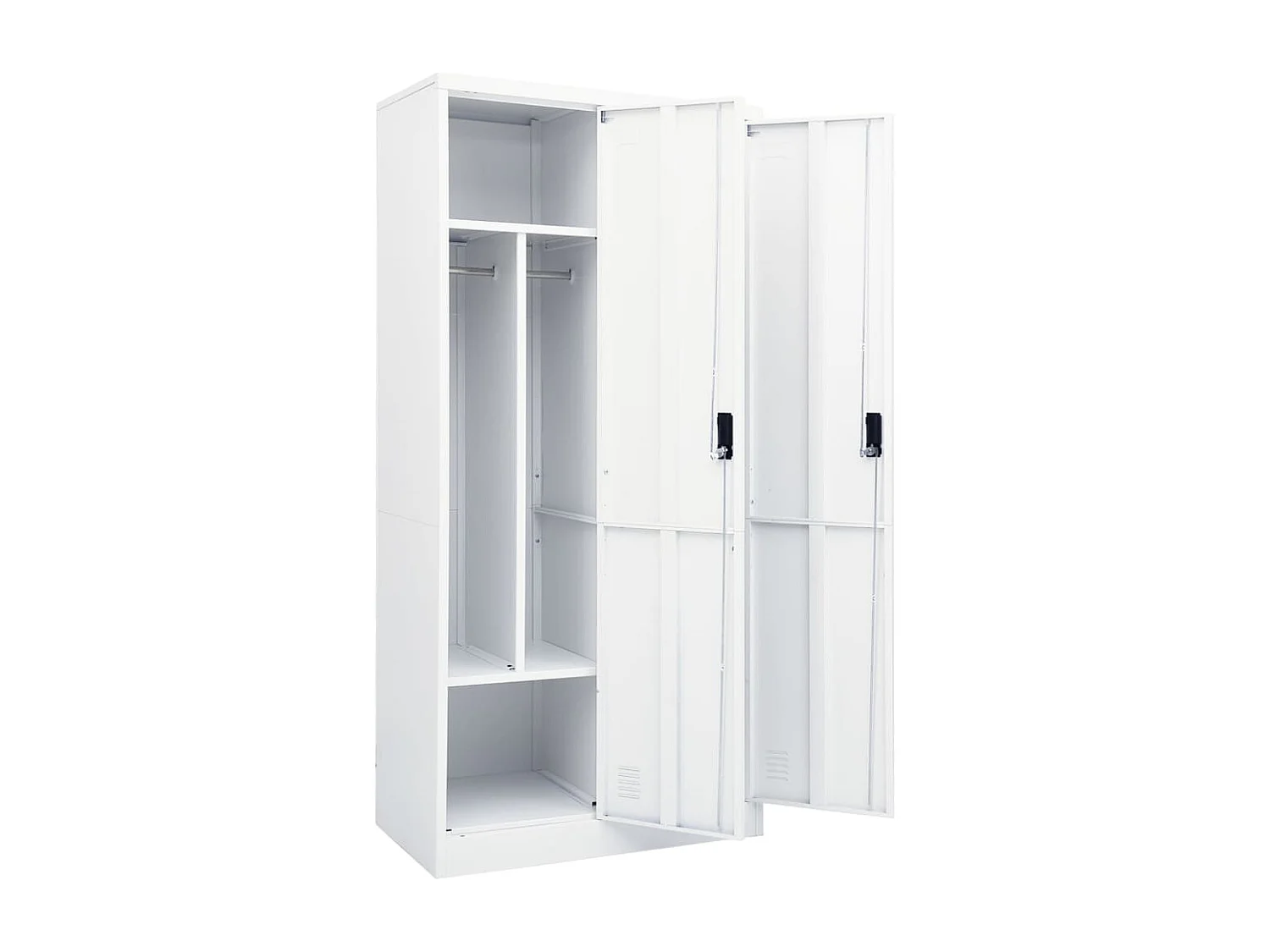 Kleiderschrank Weiß 80x50x180 cm Stahl