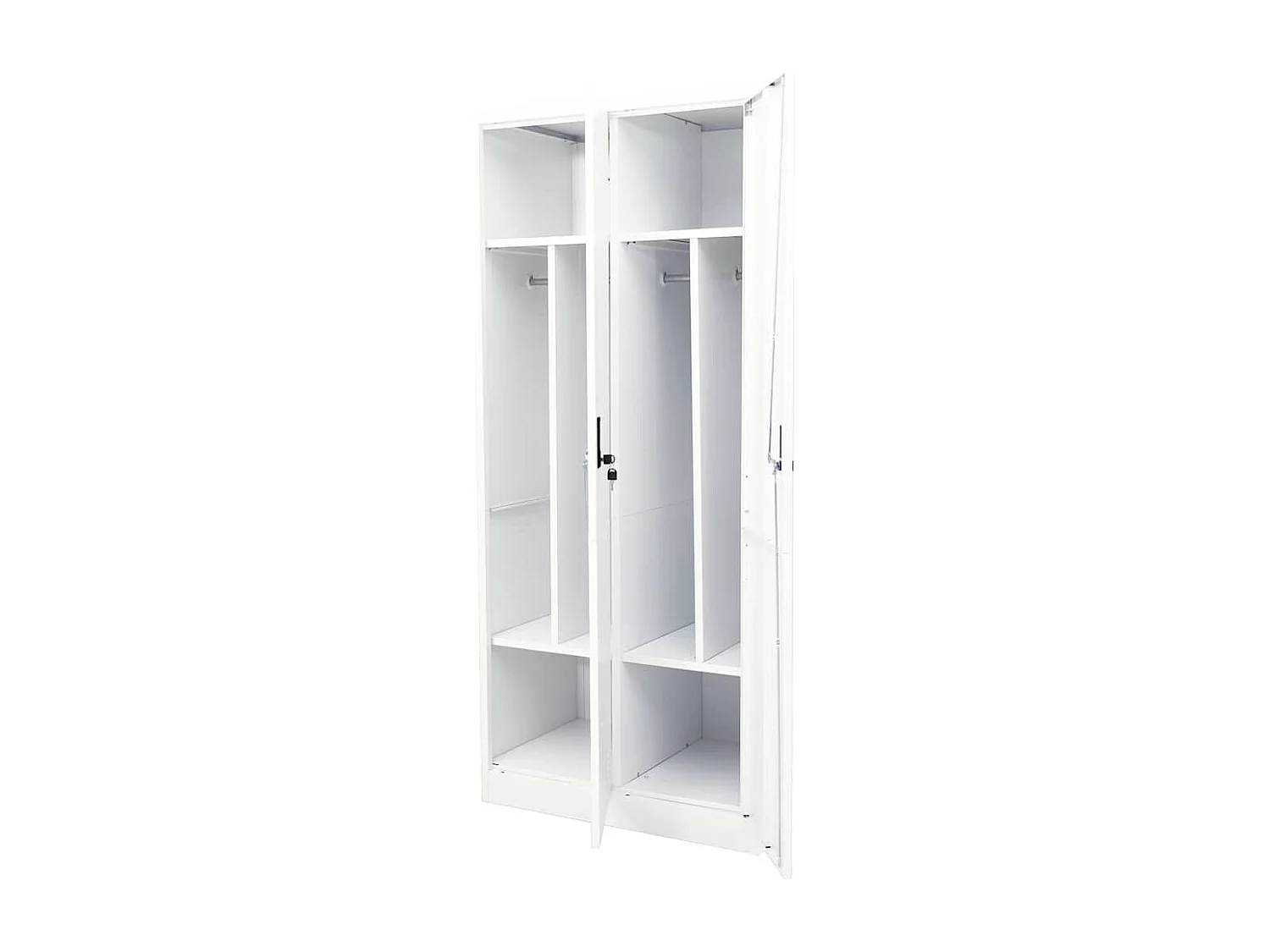 Kleiderschrank Weiß 80x50x180 cm Stahl