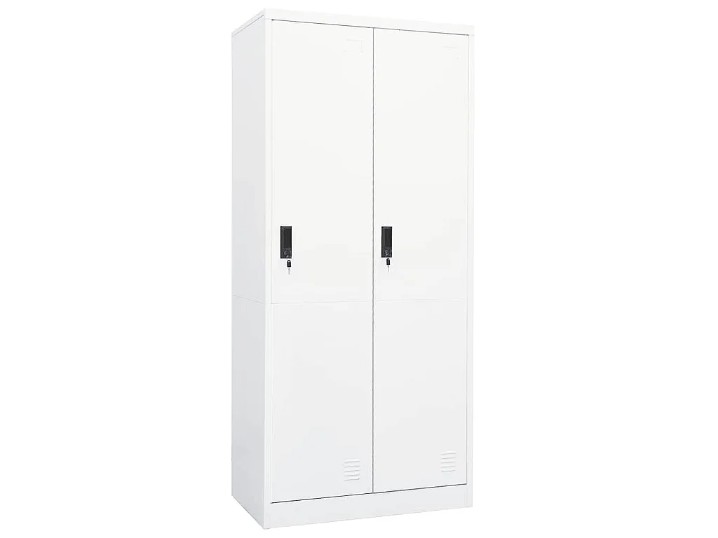 Armadio Bianco 80x50x180 cm in Acciaio