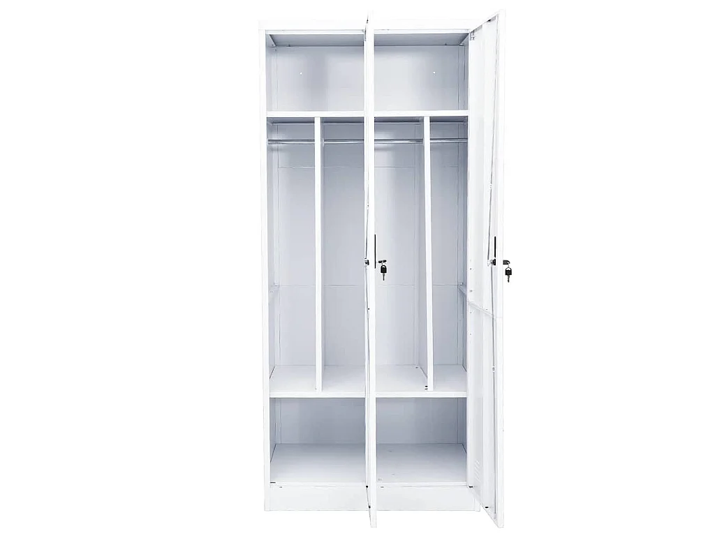 Armadio Bianco 80x50x180 cm in Acciaio