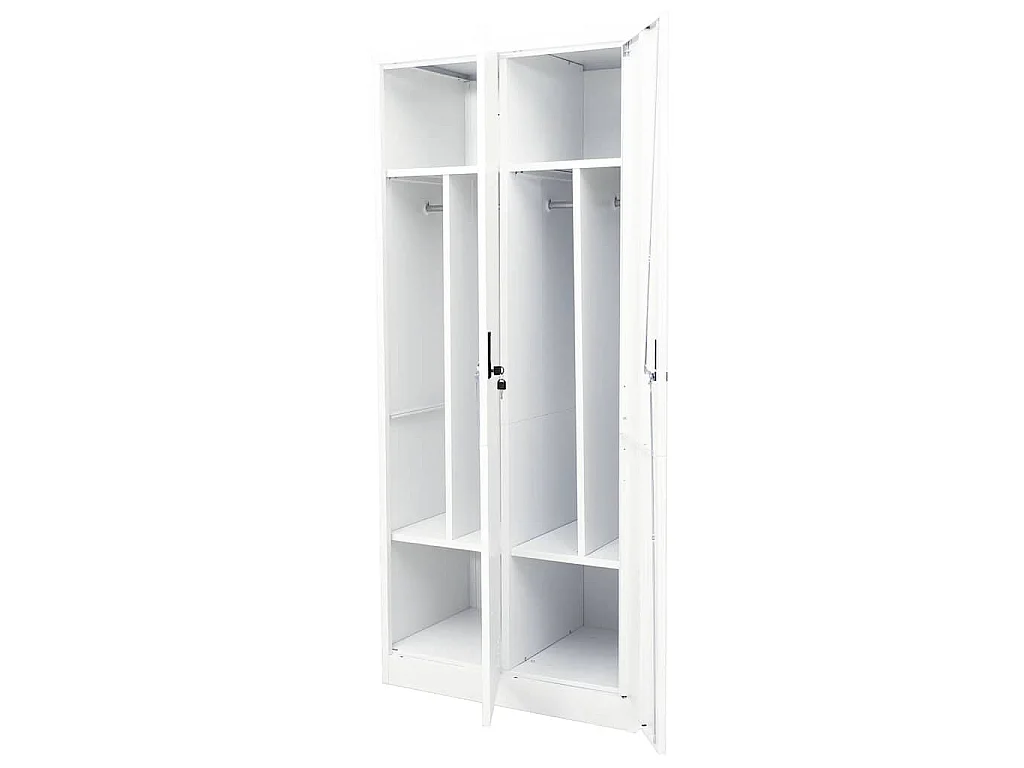 Armadio Bianco 80x50x180 cm in Acciaio