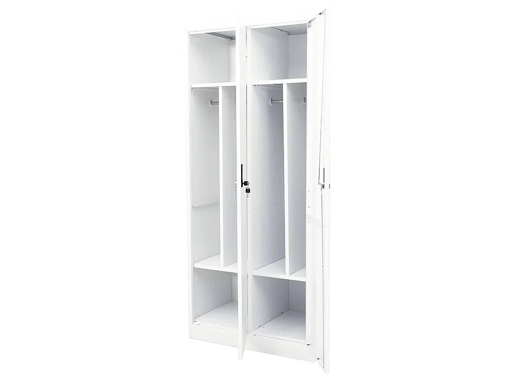 Armadio Bianco 80x50x180 cm in Acciaio